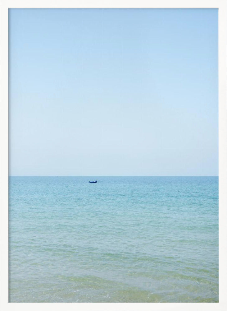 Tiny Blue Boat Poster