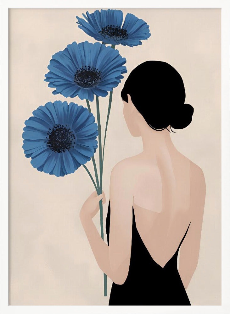 Blue Blooms In Silence Poster