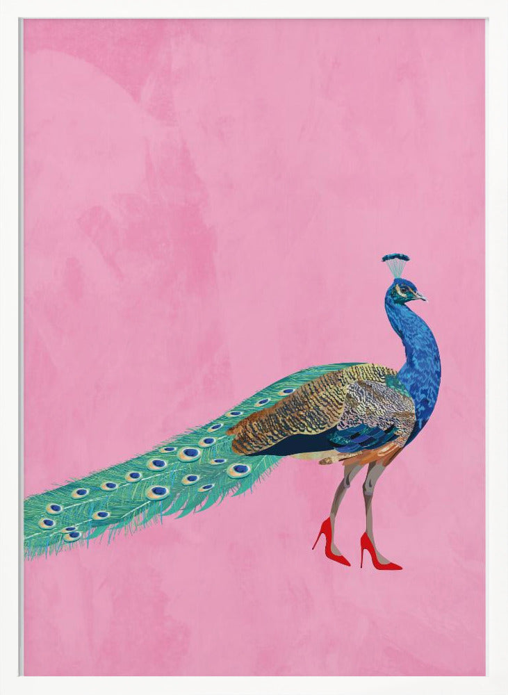 Peacock wearing heels Poster