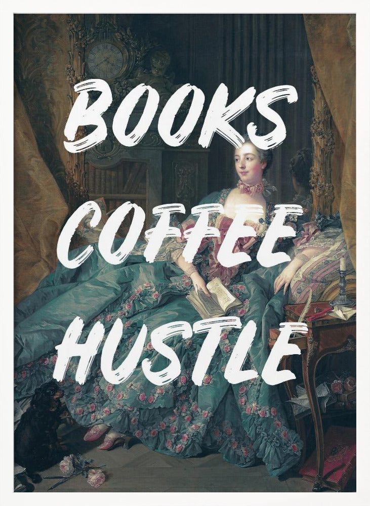 Bookscoffeewhite Ratioiso Poster