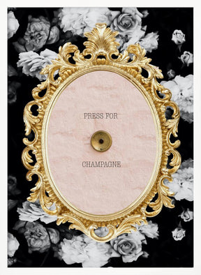 Champagnedarkfloral Ratio2x3 Poster