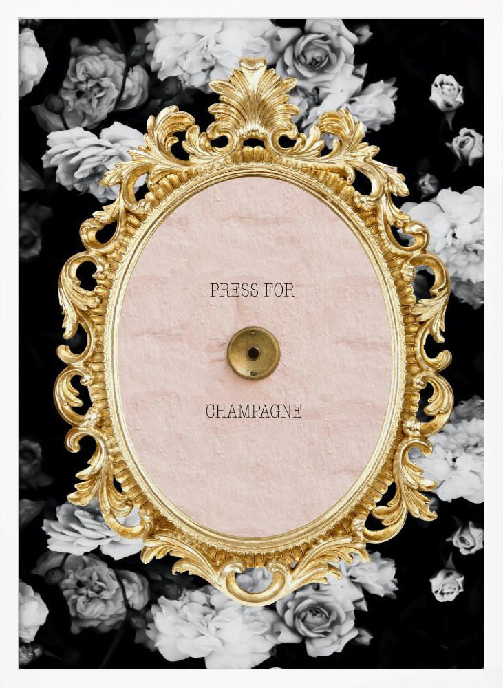 Champagnedarkfloral Ratio2x3 Poster