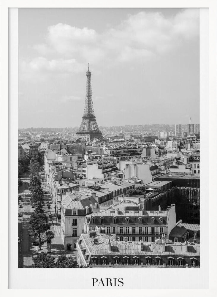 Pariseiffeltowerbw1 Size24x36 Poster