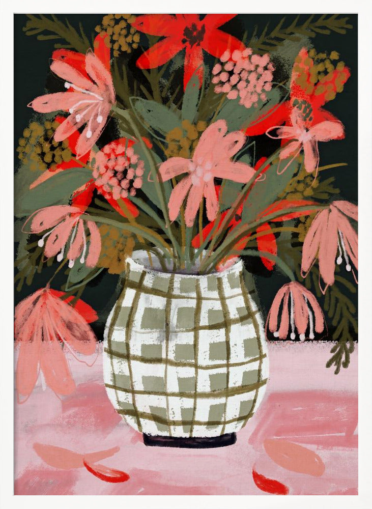 Plaid Vase Poster