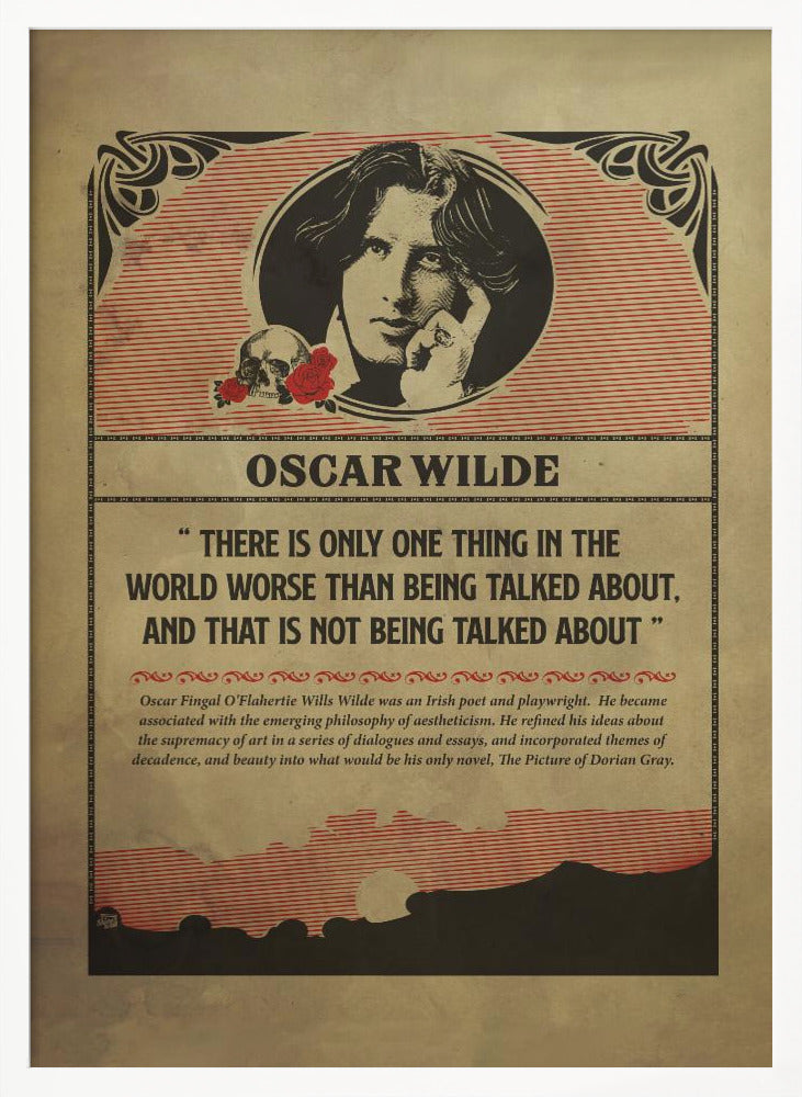 Oscar Wilde Print Poster