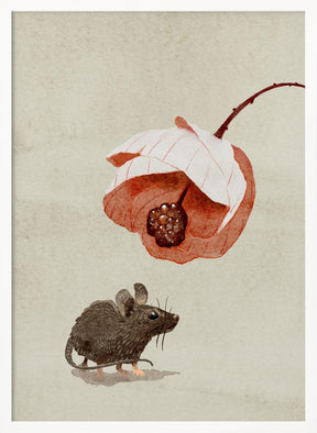 Mouse and Flower Poster