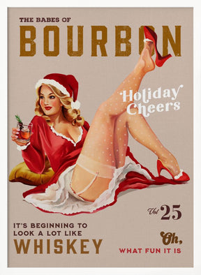 Babes of Bourbon Vol 25 Holiday Cheer Christmas Pinup Poster