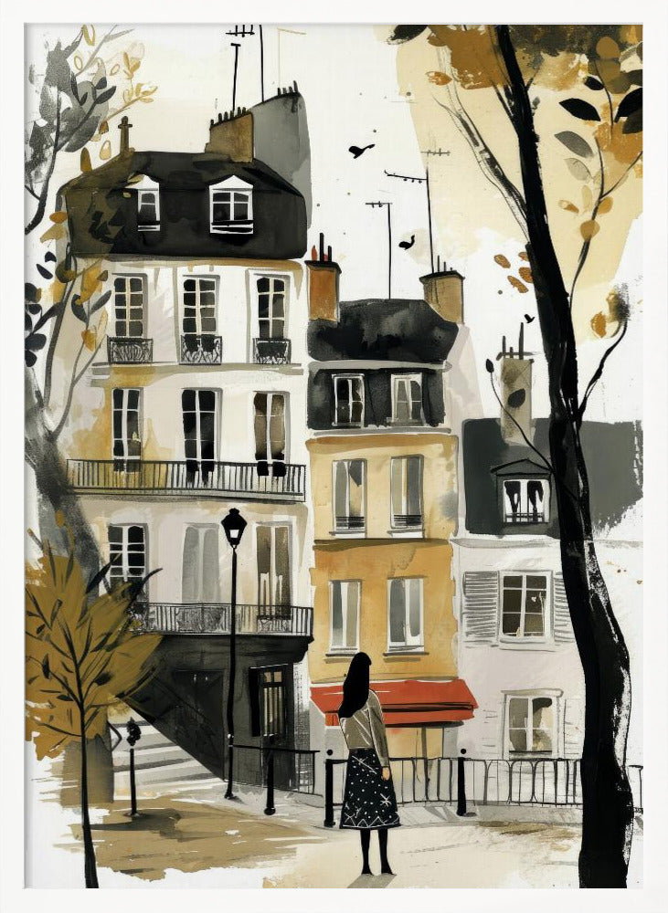 Paris  Watercolor Digital Painting (2) Poster