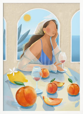 Girl with peaches Poster