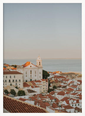 Golden Sunset in Lisbon Poster