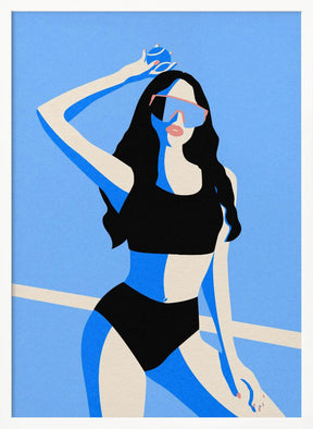 Blue Sport Girl Poster