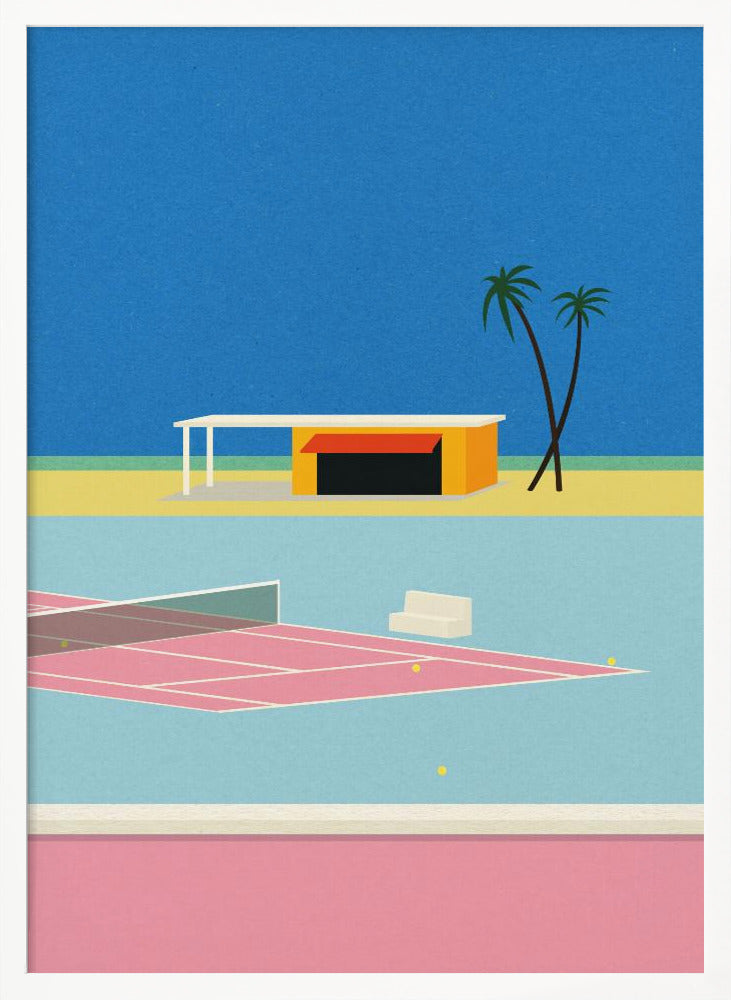 Tennis By the Beach Poster