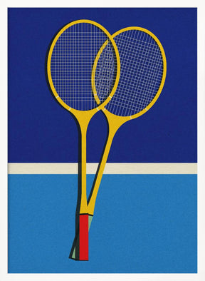 Wooden Badminton Rackets Poster