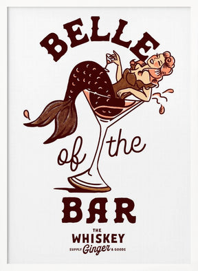 Belle Of The Bar Mermaid Pin Up Art Poster