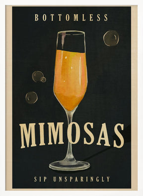 Bottomless Mimosas Art Deco Cocktail Bar Art Poster