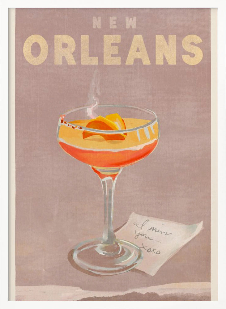 New Orleans Cocktail Travel Poster Poster