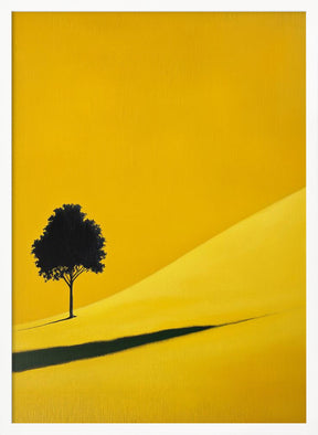 Yellow Field Tree Poster