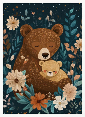 Mama Bear With Cub Poster