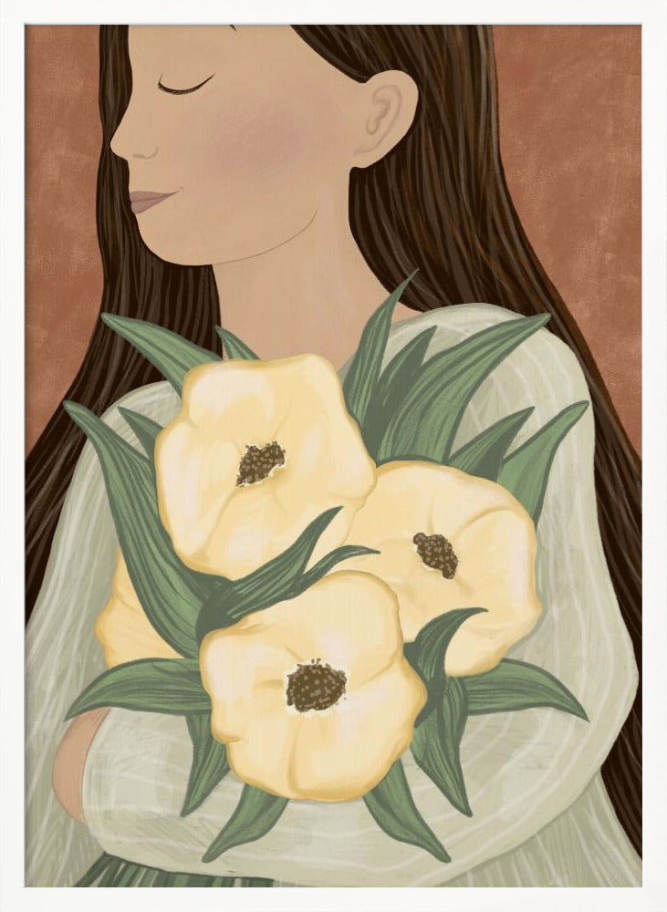 Pale Yellow Flowers Poster