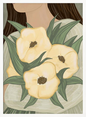 Pale Yellow Flowers Poster