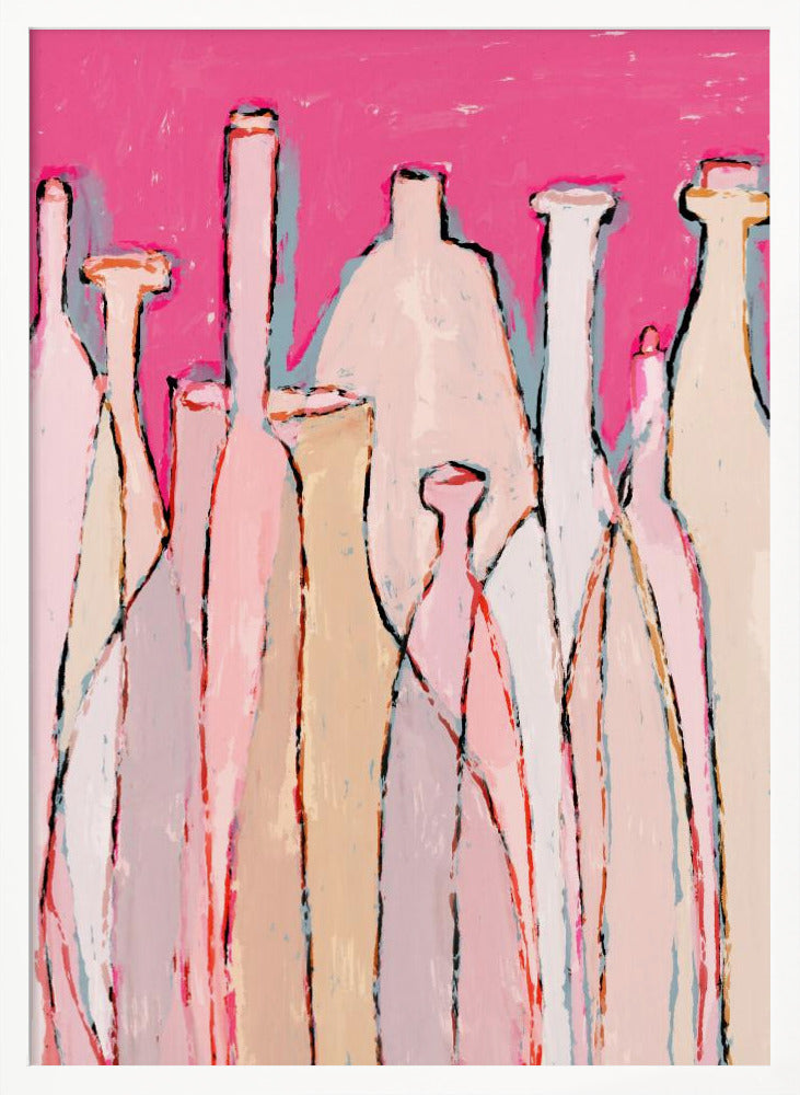 Pastel bottles Poster