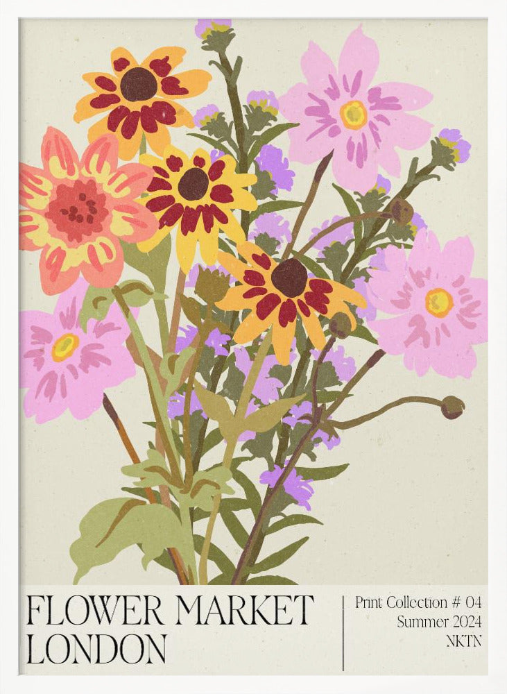 London Flower Market Poster