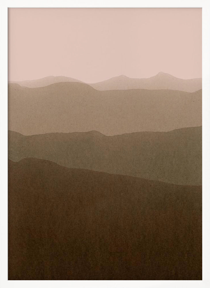 Gradient Landscape tan and rose Poster