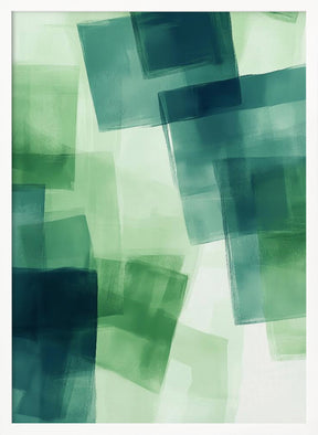 Green Squares Poster