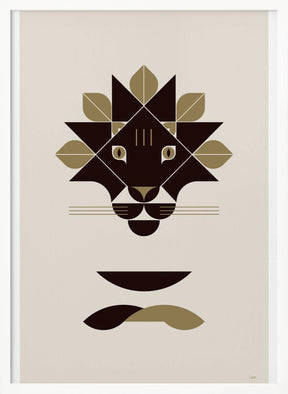 Golden Animals - Lion (white) Poster