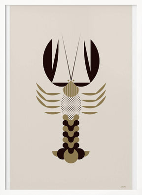 Golden Animals - Lobster (white) Poster