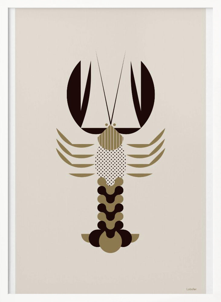 Golden Animals - Lobster (white) Poster