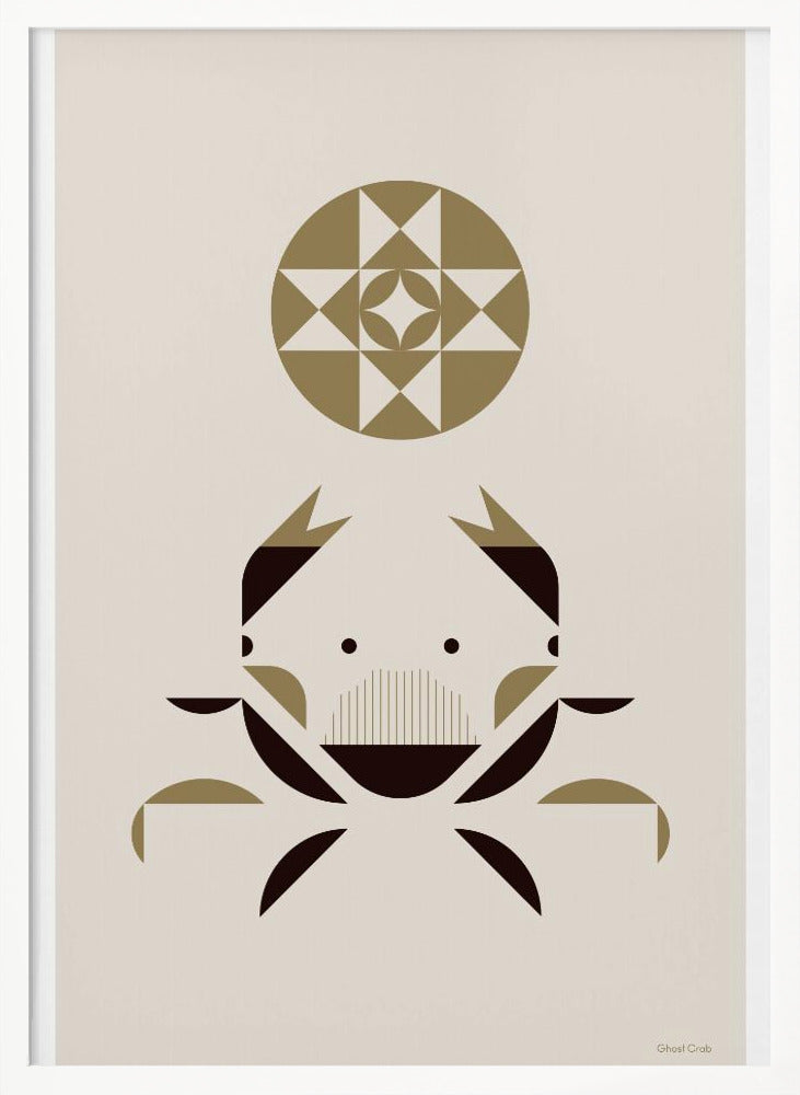 Golden Animals - Ghost Crab (White) Poster