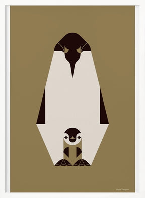 Golden Animals - Royal Penguin (Gold) Poster