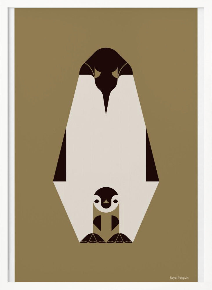 Golden Animals - Royal Penguin (Gold) Poster