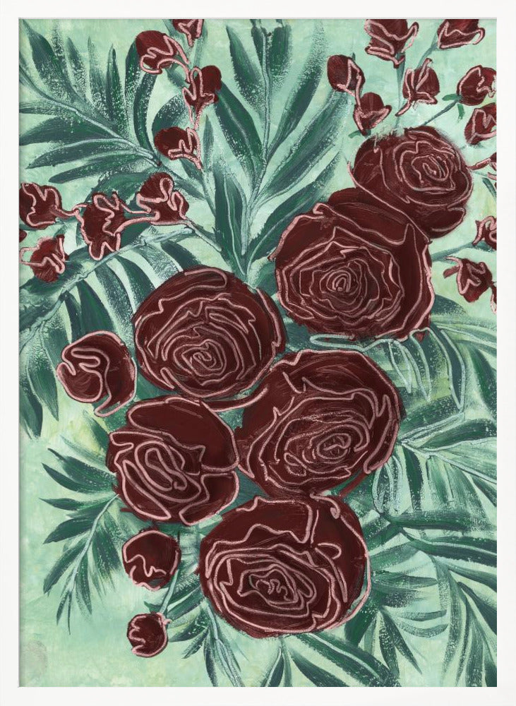 Sharonnie red roses Poster