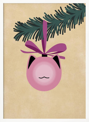 Meowry bauble pink/tan Poster