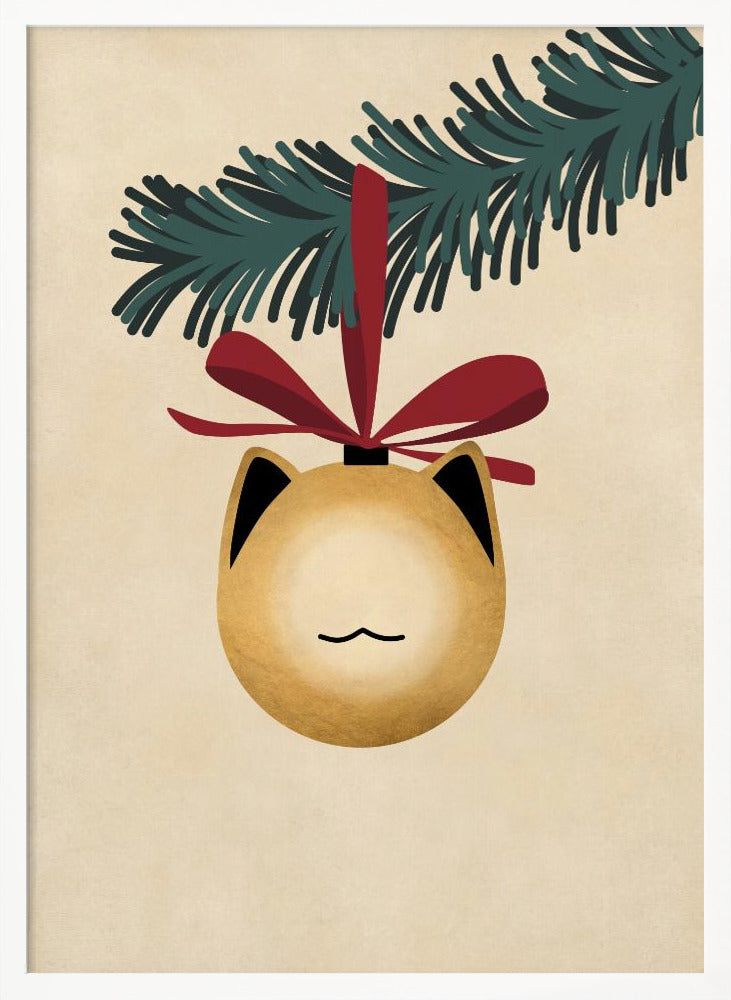 Meowry bauble godl/tan Poster