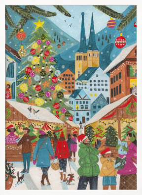 Christmas Market in the Village Poster