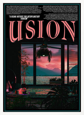 USION Fiction Vaporwave travel poster Poster