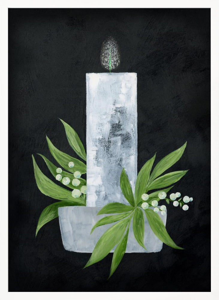 Winter candle Poster