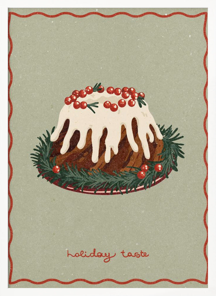 Christmas cake. Holiday Taste Poster