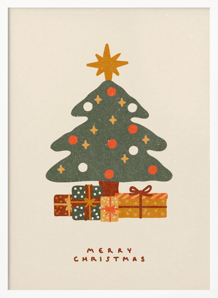 Christmas tree with gifts Poster
