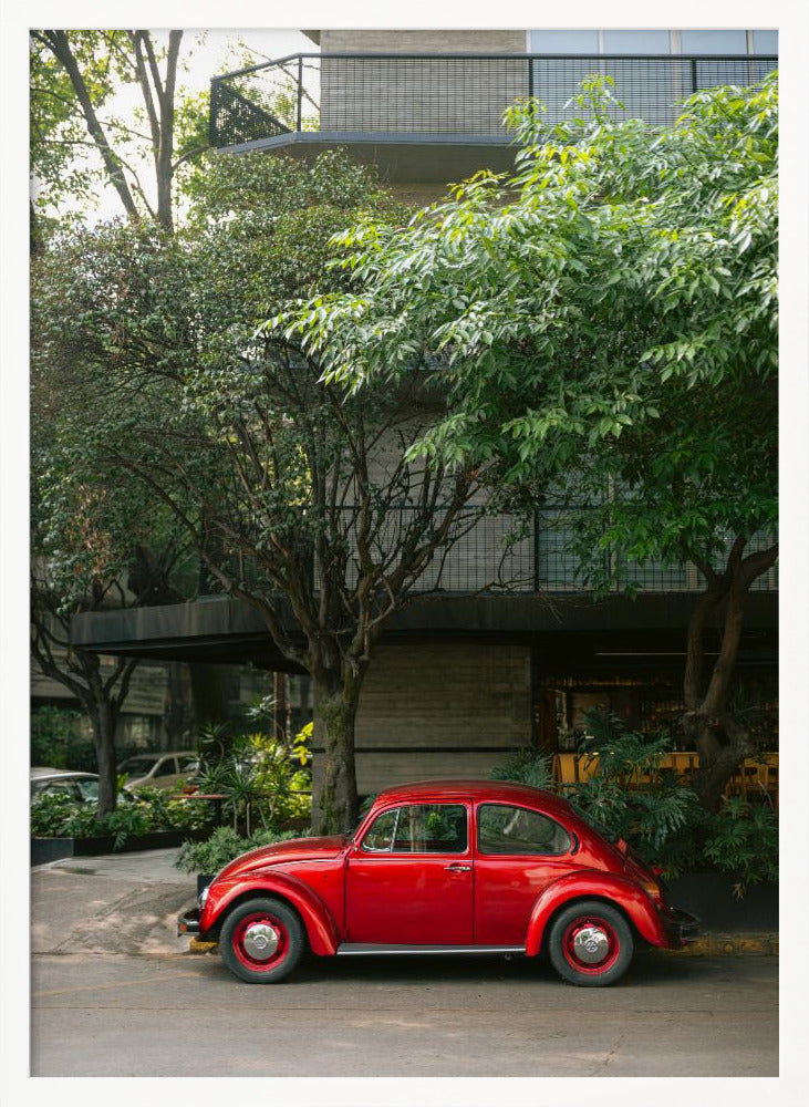 Retro Car in Mexico City Poster