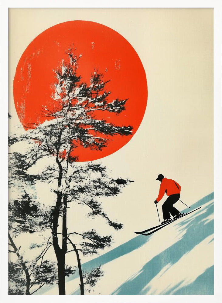 Skiing In Japan Poster