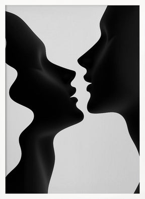 Two Abstract Silhouettes Poster