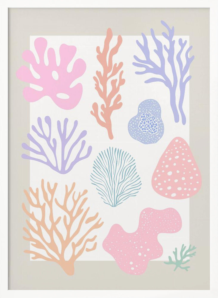 Pastel Corals Poster