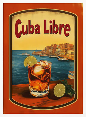 Cuba Libre Vintage Commercial Poster