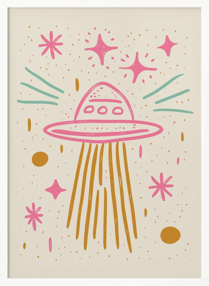 Pastel UFO Poster