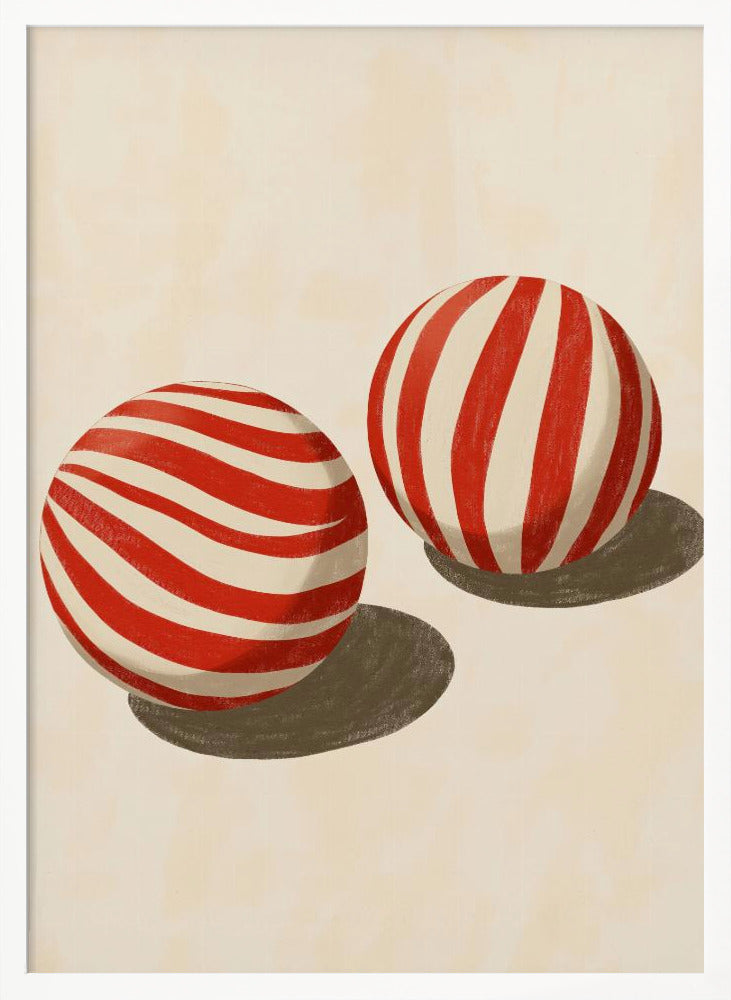 Striped balls Poster