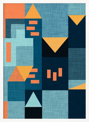 B Klee Coral Blue - Bauhaus Poster